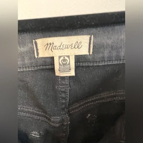 Madewell mid ride kick out jeans black wash size 28 - Picture 3 of 9